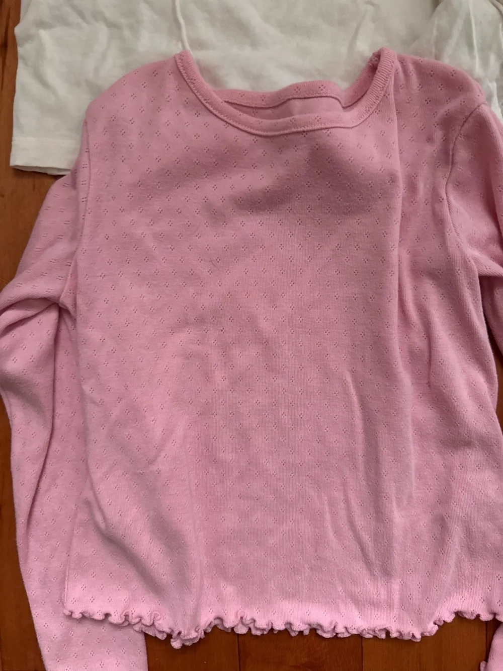 Crewcuts Girls Long-Sleeve Tee Trio in White & Pink
